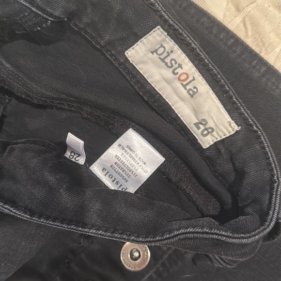 Pistols black cropped pant, sz 28, denim - Picture 5 of 5